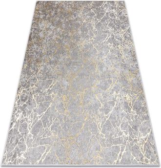 RugsX Rugsx - miro 11111.2107 washing carpet Marble, glamour anti-slip - light grey / gold grey 140x190 cm