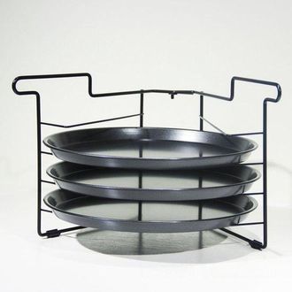 OEM Set Per Pizza Da 4 Pezzi Che Include Griglia Bloccabile, 3 Teglie Rotonde Per Pizza (&oslash; 29,5 Cm) E Griglia Da Forno. Permette Di Cuocere 3 Pizze Contem