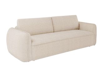 Vente-Unique Sof&aacute; de 4 plazas convertible expr&eacute;s en chenilla beige - Cama 160 cm - Colch&oacute;n 16 cm SELIVO de Maison C&eacute;phy
