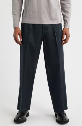 Obey Foster Pleated Twill Pants in Black at Nordstrom, Size 36