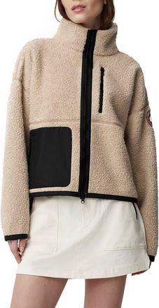 Canada Goose Simcoe Wool Blend Fleece Jacket in Light Tan at Nordstrom, Size X-Small