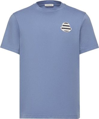 Moncler STRIPE LOGO T SHIRT Size: XXL, colour: BLUE