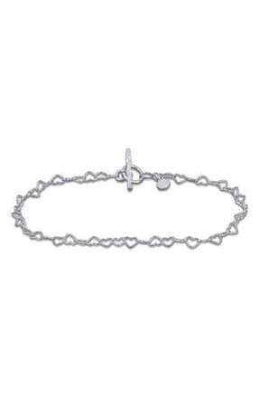 Delmar Heart Link Bracelet in Silver at Nordstrom Rack