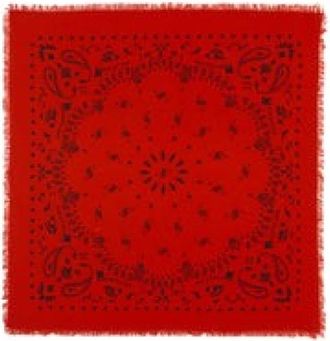 Kujten Bandana Hachiko Grote Sjaal - unisex - Wintersjaals - Rood - ONE Size - Wol - Accessoires