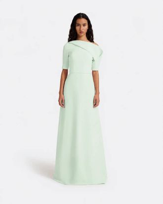 SAFiYAA Stephanie Long Dress In Sea Glass