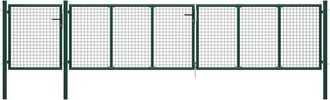 vidaXL Vidaxl - Cancello per Giardino in Acciaio 500x75 cm Verde