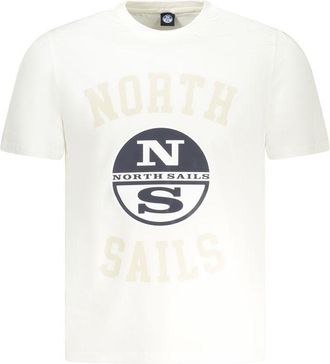 North Sails Mens Tshirt Ns0a4f20offw - Ivory Cotton - Size X-Large