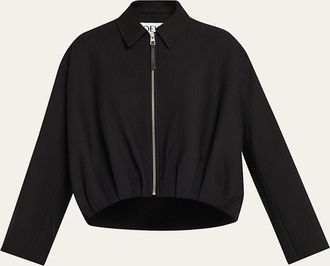 Loewe Herringbone Crepe Bubble Jacket