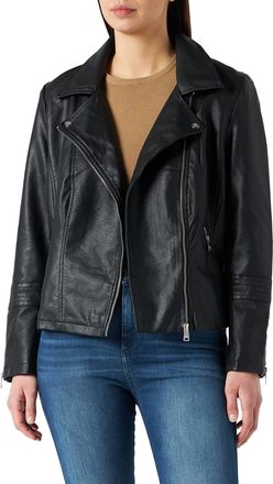 Only Carmakoma NOS Womens Caremmy Faux Leather Biker Noos Jacket, Black (Black Black), 26 (Manufacturer size: 52)