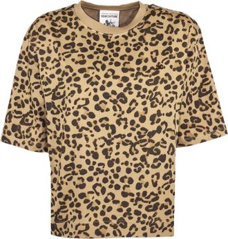 Semicouture Neva T-shirt - Dames - T-shirts - Beige - M - Katoen - Tops