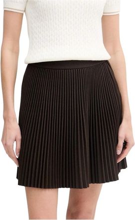 Lacoste Korte geplooide mesh rok - Dames - Korte rokken - Bruin - L - Polyester - Rokken