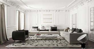 Exquisite Rugs Goudy Hand Loomed Wool/Bamboo Silk Area Rug