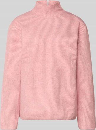 Zero Strickpullover mit Stehkragen in Rosa, Größe 34