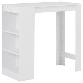 vidaXL Tavolo Da Bar Con Ripiano Bianco 110x50x103 Cm - Vidaxl