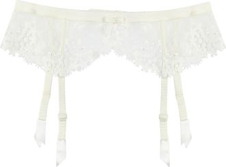 Simone Pérèle Simone PÉRÈLE Wish Ivory Lace Suspender Belt - 1