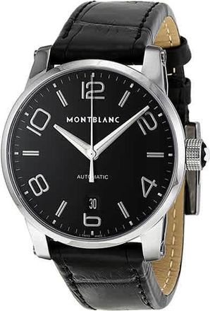 Montblanc Montblanc Timewalker Black Dial Black Alligator Leather Automatic Mens Watch 105812