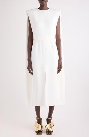 Givenchy Crepe Cady Cape Dress in Ivory at Nordstrom, Size 10 Us