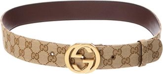 Gucci Canvas & Leather Belt