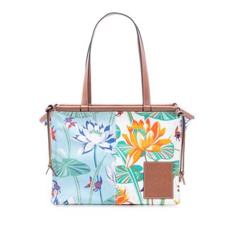 Loewe Pre-owned Loewe Paulas Ibiza Small Canvas Waterlily Print Cushion Tote Ladies 702007