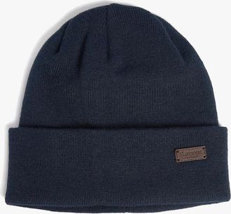 Barbour Mens Barbour HEALEY Mens Beanie Navy - Blue - Size: ONE-SIZE