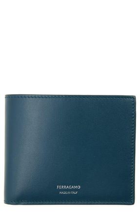 Ferragamo Florence Bifold Wallet in Titanic Blue Nero at Nordstrom
