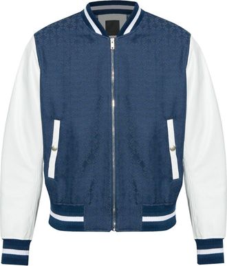 Givenchy Monogram-Jacquard Bomber Jacket - Mens - Polyester/CALFSKIN/Cotton