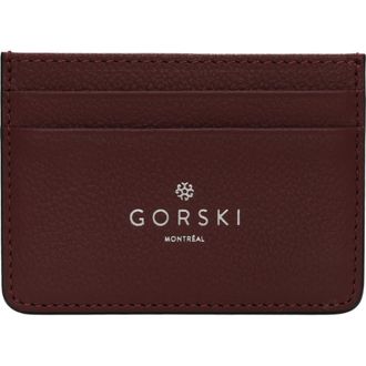 Gorski Leather Card Holder in Burgundy at Nordstrom