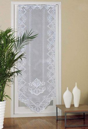 No Brand 2 Cortinas De Encaje Para Puerta, 60 Cm &times; 180 Cm, Cortina Transparente Bordada Para Sala De Estar Y Dormitorio, Color Blanco