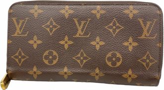 Louis Vuitton Brown Fuchsia Long Wallet (Bi-Fold) (Pre-Owned)