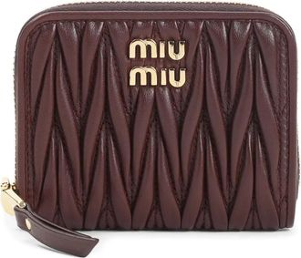 Miu Miu Portafoglio con zip - Marrone