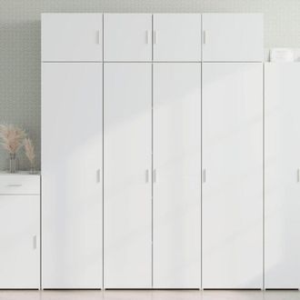 vidaXL Storage Cabinet White 80x42.5x225 cm Engineered Wood Vidaxl