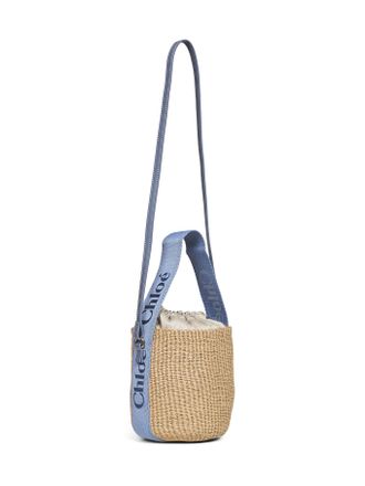Chlo&eacute; Womens Basket Bag Woody Beige Paper Shoulder