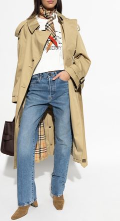 Burberry T-shirt With Logo, Womens, White