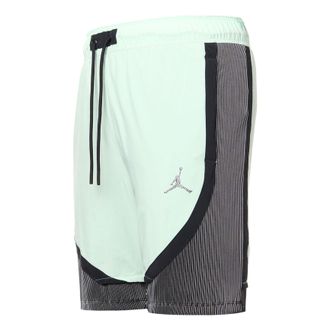 Air Jordan Mens Air Jordan Logo Micro Mark Lacing Colorblock Casual Shorts Mint Green DM1830-379