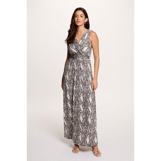 Morgan Bedrukte maxi-jurk met V-hals
