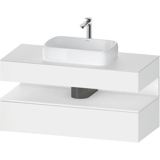 Duravit Duravit - Qatego Consola Mueble Bajo Lavabo, 1 Extra&iacute;ble, 1 Caj&oacute;n
