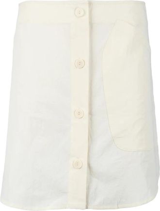 Malloni Korte Rok - Dames - Korte rokken - Wit - XS - Katoen - Rokken