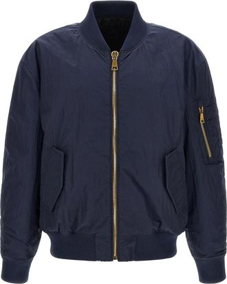 Balmain Nylon Bomberjack - Heren - Bomber jackets - Blauw - XL - Nylon - Jassen
