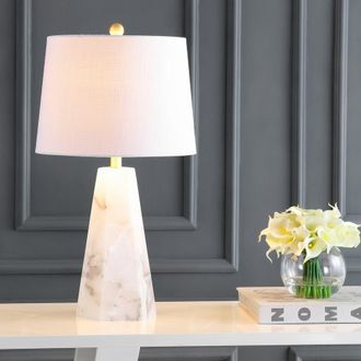 Jonathan Y Designs Xio 25.5 Alabaster LED Table Lamp
