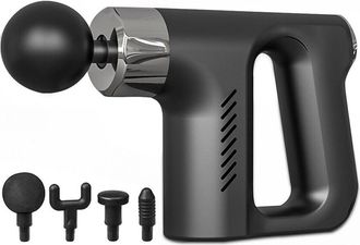 Trade Shop Trade Shop - Pistola Massaggiante Professionale 4 Testine 5 Velocit&agrave; Fascial Gun Ricaricabile