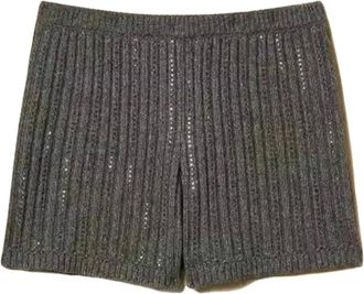 Twinset Shorts - Dames - Korte broeken - Grijs - Maat: S Katoen