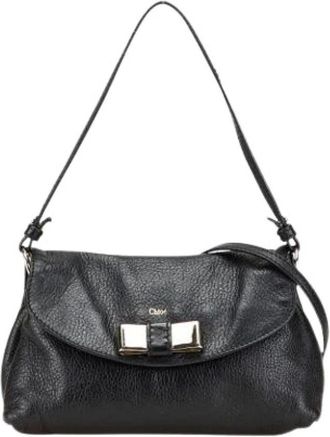 Chloé Pre-owned Shoulder Bags, female, Black, Size: ONE SIZE Pre-owned Leather Shoulder Bag