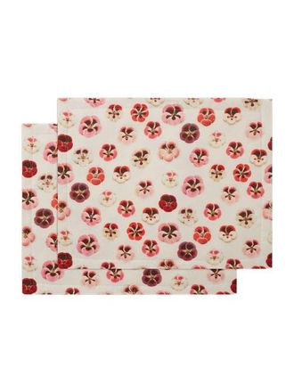 La DoubleJ Placemats Set Of 2 (35X45) Pansy Ivory at Nordstrom
