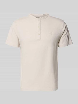 Superdry T-Shirt mit kurzer Knopfleiste in Ecru, Gr&ouml;&szlig;e XXL