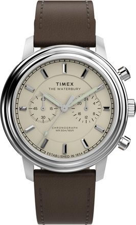 Timex Waterbury Metropolitan Mens Brown Watch TW2Y23500 Leather - One Size