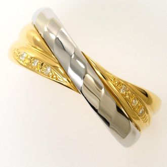 C&A Platinum Yellow Gold Yellow Gold (18K) Platinum 900 Band Ring (Pre-Owned)
