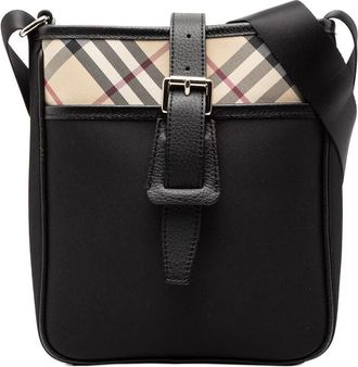 Burberry Pre-owned Burberry Nova Check Trimmed Canvas Crossbody Ladies 7UGM4SQH2UD508T4