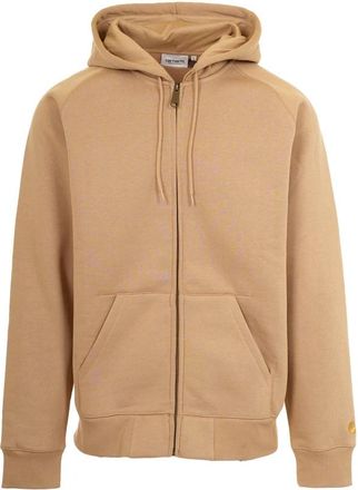 Carhartt Work in Progress Hooded Chase Jacket - Heren - Vesten met rits - Bruin - XL - Katoen - Hoodies & sweatvesten