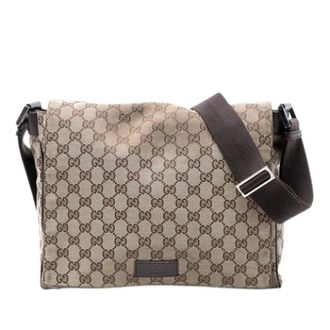 Gucci Pre-owned Canvas Crossbody Bag - unisex - Gucci Vintage - Vintage Cross Body Bags - Beige - ONE SIZE - Pre-owned