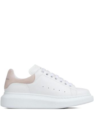 Alexander McQueen suede-panelled sneakers - women - Calf Leather/Calf Suede/Rubber/Fabric - 37.5 - White